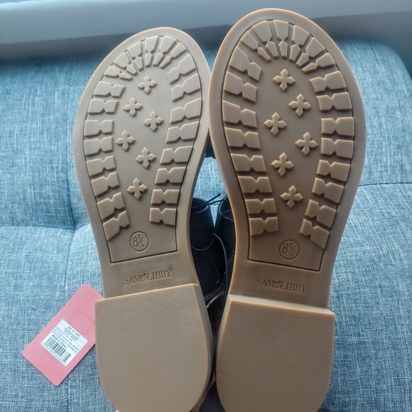 Sam & Libby Marci Strap Sandals BLK/NUDE Size 8.5 - Picture 7 of 7